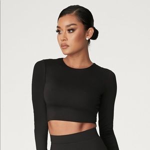 Meshki Black Cropped Long Sleeve XS